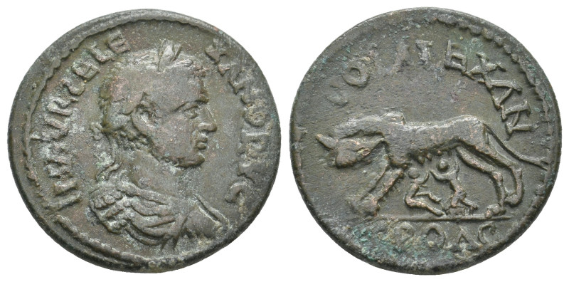 TROAS, Alexandria. Severus Alexander, 222-235 AD. AE.
Obv: IM ARV S ELEXANDRVϹ....