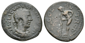 TROAS, Alexandria Troas. Valerian I, 253-260 AD. AE.
Obv: IMP LIC VALERIANVS A.
Laureate, draped and cuirassed bust right.
Rev: COL AV TROD (sic.)....