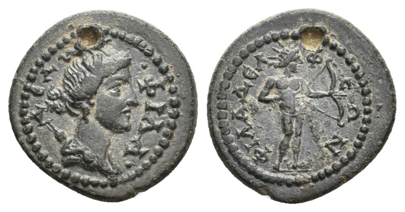 LYDIA, Philadelphia. Pseudo-autonomous (2nd-3rd centuries). AE.
Obv: ΦΙΛAΔЄΛ. D...
