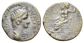 PHRYGIA, Acmonea. Nero, 54-68 AD. AE. Uncertain, magistrate.
Obv: AYTOΚΡΑΤΩΡ ΝΕΡΩΝ ΚΛΑΥΔΙΟΣ ΚΑΙΣΑΡ ΣΕΒΑΣΤΟΣ ΓΕΡΜΑΝΙΚΟΣ.
Draped bust of Nero, right....