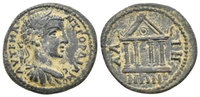 PHRYGIA, Alia. Gordian III, 238-244 AD. AE.
Obv: ΑΥΤ Κ Μ ΑΝΤ ΓΟΡΔΙΑΝΟϹ.
Laurea...