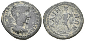 PHRYGIA, Alia. GORDIAN III, 238-244 AD. AE.
Obv: ΑΥΤ Κ Μ ΑΝΤ ΓΟΡΔΙΑΝΟϹ.
Laureate, draped and cuirassed bust of Gordian III, right.
Rev: ΑΛΙΗΝΩΝ.
D...