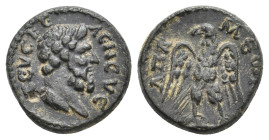 PHRYGIA, Apamea. Pseudo-autonomous. Time of Septimius Severus to Macrinus (193-218). AE.
Obv: ZЄVC KЄΛЄNЄVC.
Draped bust of Zeus Kelaineos right.
R...