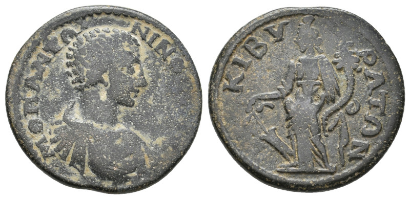 PHRYGIA, Cibyra. Diadumenian as Caesar, 217-218 AD. AE.
Obv: M OΠ ANTΩNINOC ΔI ...