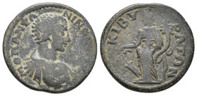 PHRYGIA, Cibyra. Diadumenian as Caesar, 217-218 AD. AE.
Obv: M OΠ ANTΩNINOC ΔI K.
Bareheaded, draped and cuirassed bust right.
Rev: KIBVPATΩN.
Tyc...