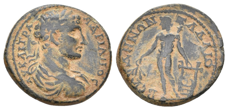 PHRYGIA, Palaeobeudus. Hadrian, 117-138 AD. AE.
Obv: ΑΥ ΚΑΙ ΤΡΑ ΑΔΡΙΑΝΟϹ.
Laur...