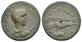 TROAS, Alexandria. Maximinus as Caesar, 235-238 AD. AE, As.
Obv: IVL VL MAXIMVS CA (sic).
Bare-headed, draped and cuirassed bust of Maximinus, right...