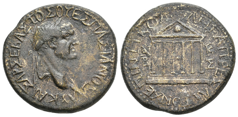 GALATIA, Ancyra. Vespasian, 69-79 AD. AE. Cn. Pompeius Collega, legatus Augusti ...