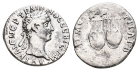LYCIA. Trajan, 98-117 AD. AR, Drachm.
Obv: AYT KAIC NER TRAIANOC CEB GERM.
Laureate head of Trajan, right.
Rev: DHM EX YPAT B.
Two lyres with owl ...