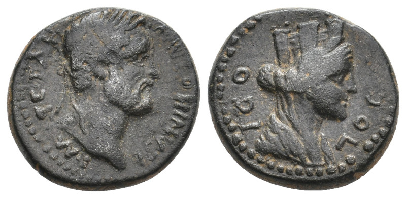 LYCAONIA, Iconium. Antoninus Pius, 138-161 AD. AE, Assarion.
Obv: Laureate head...