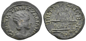 CAPPADOCIA, Caesarea. Tranquillina Augusta, 241-244 AD. AE.
Obv: CABINI TPANKYΛINAC.
Draped bust of Tranquillina, right; wearing stephane.
Rev: MHT...
