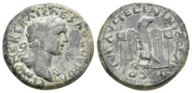 CILICIA, Ninica-Claudiopolis. Trajan, 98-117 AD. AE.
Obv: IMP NER TRAI CAES AVG GER DAC.
Laureate bust of Trajan, right; with slight drapery.
Rev: ...