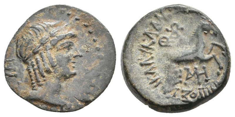 CILICIA, Seleucia ad Calycadnum. 2nd Century BC-Imperial Times. AE.
Obv: [Σ]ΥΝ....