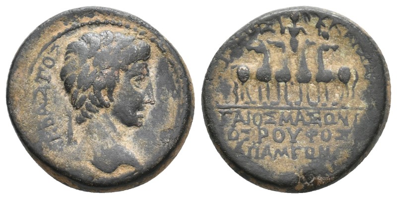 PHRYGIA, Apameia. Augustus BC-14 AD.

Obv: ΣEBAΣTOΣ, laureate head right.

R...