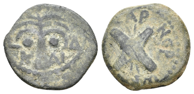 JUDEA. Antonius Felix, 52-60 AD. AE, Prutah. Jerusalem.
Obv: NEPW KΛAY KAICAP....