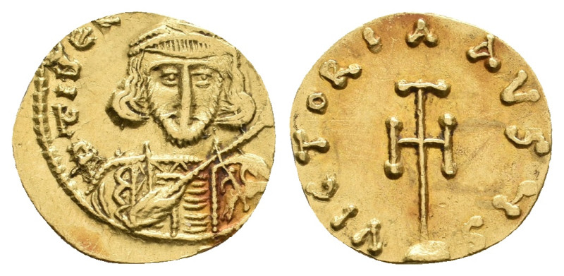 RARE!

TIBERIUS III APSIMAR, 698-705 AD. AV Semissis. Constantinople.
Obv: D ...