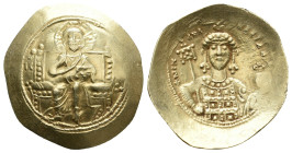 MICHAEL VII DUCAS, 1071-1078 AD. AV, Histamenon Nomisma. Constantinople.
Obv: IC – [XC].
Christ Pantokrator seated facing on throne.
Rev: + MIXAHΛ ...