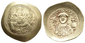 MICHAEL VII DUCAS, 1071-1078 AD. EL, Histamenon Nomisma. Constantinople.
Obv: IC - XC.
Bust of Christ Pantokrator facing, wearing tunic and pallium,...