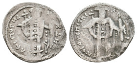 ANDRONICUS II PALAEOLOGUS with MICHAEL IX (1295-1320). Basilikon. Constantinople.
Obv: ANΔΡΟΝΙΚΟC ΔΗCΠΟΤΗC.
Andronicus standing facing, holding scep...