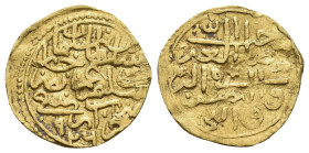 Ottoman Empire, Suleyman I (AH 926-974/1520-1566 AD)gold Sultani AH 926 (AD 1520/1) (mint probably Adrina(Edirne, Turkey))
Obverse: ضرب فىأدريناسنة 9...