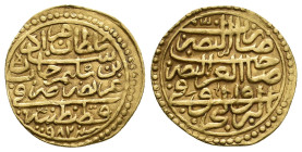 Ottoman Empire. MURAD III, 1574-1595 AD /982-1003 AH. AV, Sultani. 982 AH. Qustantiniya (Constantinople).
Obv: Sultan Murad Bin Selim Han
Azze Nasrü...
