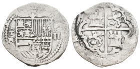 Spain. PHILIP. 2 Reales. Uncertain mint.
Obv: Crowned coat of arms.
Rev: Coat-of-arms.
Calicò 400.
Condition: VF.
Weight: 6.56 g.
Diameter: 25 m...