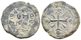 PB Byzantine Lead Seal.
Condition: VF.
Weight: 9.91 g.
Diameter: 27.2 mm.