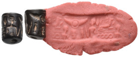 NEAR EASTERN CYLINDER SEAL (CIRCA. 1500 - 1000 BC)
Condition : See picture. No return.
Weight : 2.62 g
Diameter: 12.5 mm