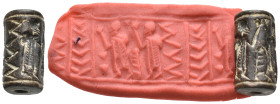 NEAR EASTERN CYLINDER SEAL (CIRCA. 1500 - 1000 BC)
Condition : See picture. No return.
Weight : 3.01 g
Diameter: 20.4 mm