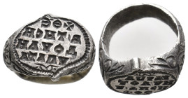 ANCIENT BYZANTINE SILVER RING (CIRCA 11TH-14TH AD)
Condition : See picture. No return
Weight : 10.61 g.