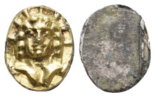 ANCIENT GREEK GOLD PLATED ORNAMENT (CIRCA 3RD-1ST BC)
Condition : See picture. No return.
Weight : 1.55 g
Diameter : 12.8 mm.