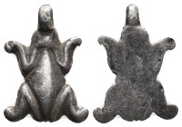ANCIENT ROMAN SILVER FROG? PENDANT (1ST- 3RD CENTURY AD)
Condition : See picture. No return.
Weight : 2.62 g
Diameter: 20 mm