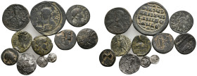 11 GREEK/ROMAN/BYZANTINE SILVER/BRONZE COIN LOT
See picture.No return.