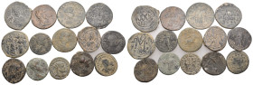 14 GREEK/ROMAN/BYZANTINE BRONZE COIN LOT
See picture.No return.