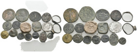 18 GREEK/ROMAN/BYZANTINE SILVER/BRONZE COIN LOT
See picture.No return.