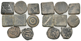 8 BYZANTINE BRONZE WEIGHT LOT
See picture.No return.