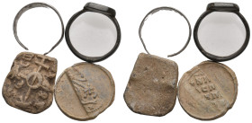 4 BYZANTINE BRONZE/LEAD SEAL AND RING LOT
See picture.No return.