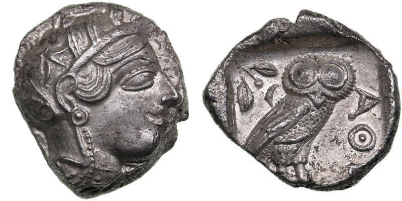 Attica, Athens AR Tetradrachm circa 454-404 BC
17.13g. 25mm. UNC/AU. Beautiful l...