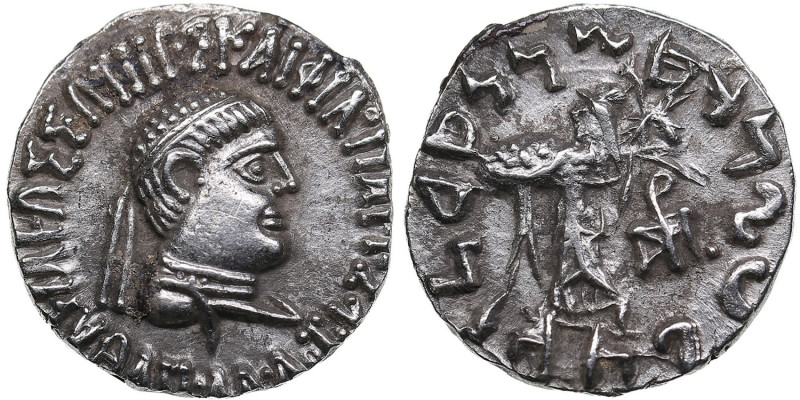 Baktria, Indo-Greek Kingdom. AR Drachm - Apollodotos II (C. 85-65 BC)
2.38g. 16m...