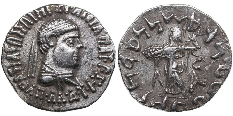 Baktria, Indo-Greek Kingdom. AR Drachm - Apollodotos II (C. 85-65 BC)
2.30g. 17m...
