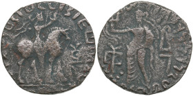 Indo-Parthians AR Tetradrachm Gondopharid Dynasty. Gondophares. Circa 40-5 BC. BI Tetradrachm
9.53g. 22mm. VF/VF. 
