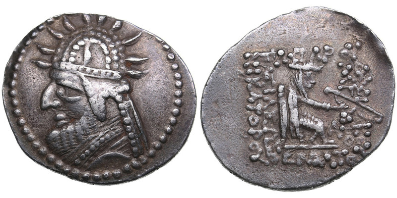 Parthian Kingdom AR Drachm - Gotarezes I (c. 91-87 BC)
3.95g. 20mm. XF/VF. Local...