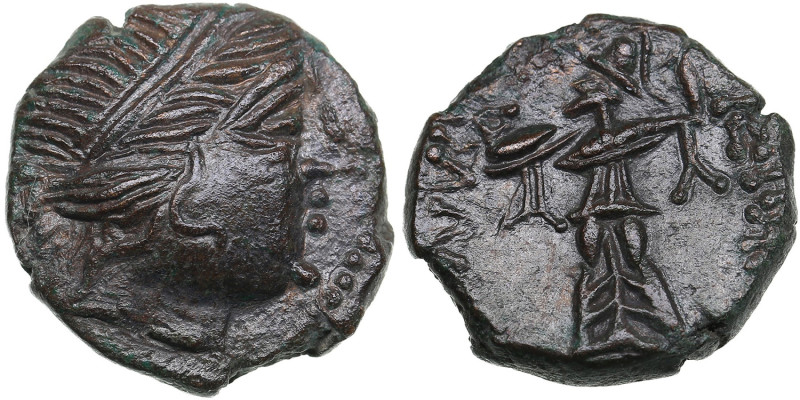 Thrace, Mesambria Æ 175-100 BC
5.87g. 18mm. AU/AU. Beautiful near mint state spe...