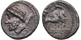 Roman Republic AR Denarius - L. and C. Memmius L. f. Galeria (87 BC)
4.29g. 18mm. XF/XF. Gorgeous lustrous specimen with nice toning. Obv. Laureate he...