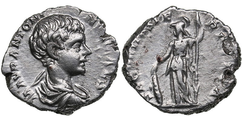 Roman Empire AR Denarius (AD 197) - Caracalla, as Caesar (AD 196-198)
3.12g. 18m...