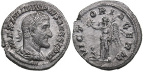 Roman Empire AR Denarius - Maximinus I (AD 235-238)
2.82g. 19mm. UNC/AU. Gorgeous lustrous near mint state specimen. Obv. MAXIMINVS PIVS AVG GERM, lau...