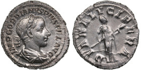 Roman Empire AR Antoninianus (AD 241) - Gordian III (AD 238-244)
3.36g. 20mm. UNC/UNC. Splendid luminous mint state specimen. Obv. IMP GORDIANVS PIVS ...