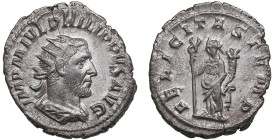 Roman Empire AR Antoninianus (AD 244-247) - Philip I (AD 244-249)
3.65g. 23mm. AU/AU. Beautiful lustrous specimen. Obv. IMP M IVL PHILIPPVS AVG radiat...