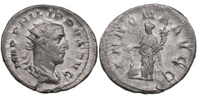 Roman Empire AR Antoninianus (AD 247) - Philip I (AD 244-249)
3.69g. 23mm. UNC/AU. Gorgeous specimen with fine luster and beautiful toning. Obv. IMP P...