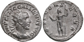 Roman Empire AR Antoninianus (AD 253/4) - Gallienus (AD 253-268)
3.05g. 22mm. XF/XF. Beautiful lustrous specimen. Obv. IMP C P LIC GALLIENVS AVG, radi...